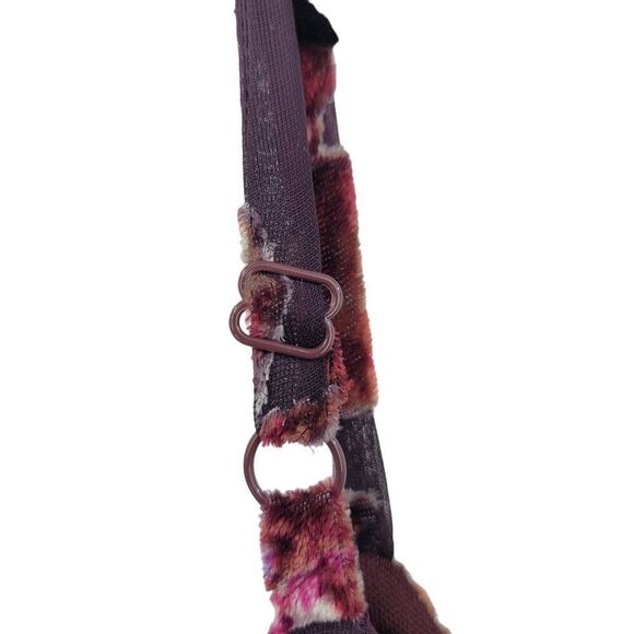 Venus Bohemian Floral High Low Cold Shoulder‎ Dress L Ox Blood Velvet Burnout - Picture 6 of 11